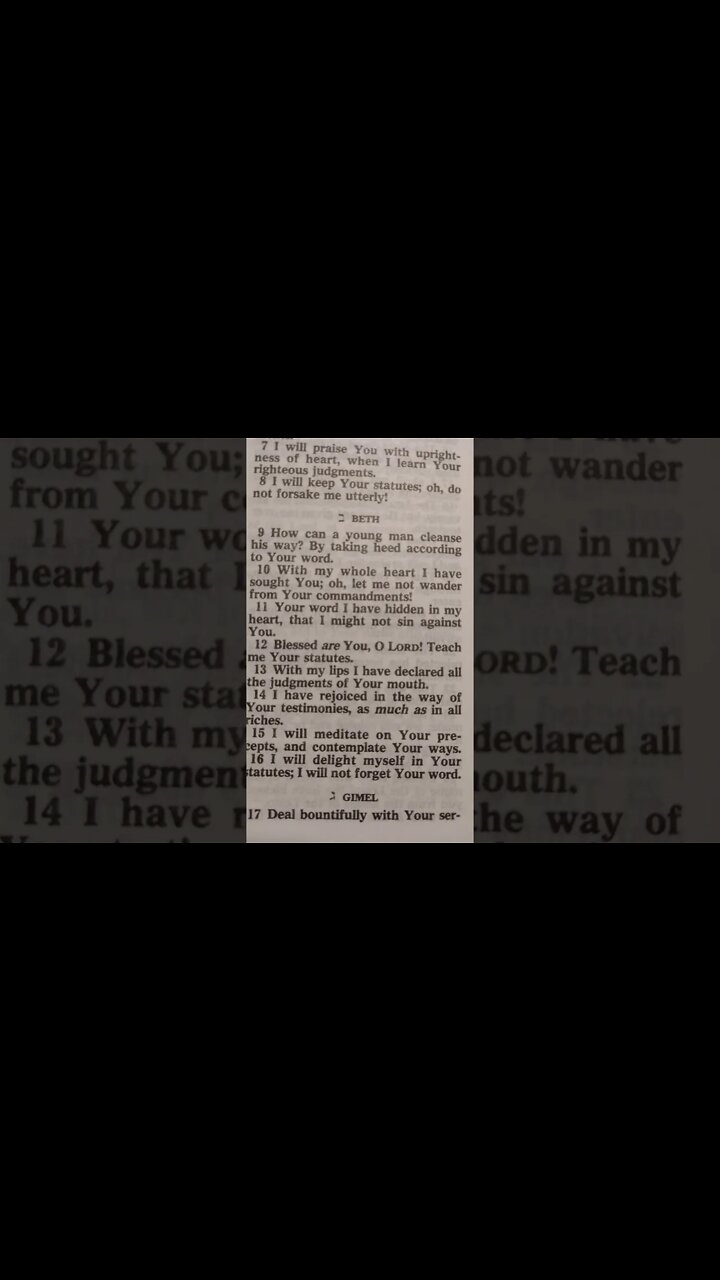 Psalm 119 9 16 beth kjv