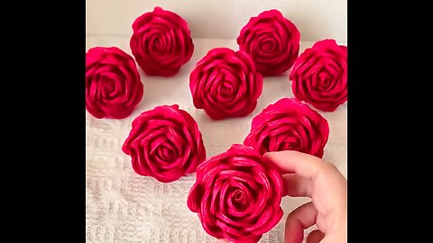Paper towel folding red rose method