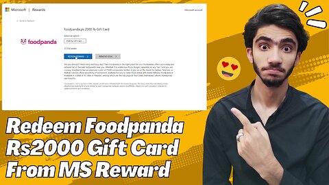 Redeem Foodpanda Rs2000 Gift Card from Microsoft Reward