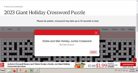 Globe and Mail 2023 Giant Holiday Crossword Puzzle