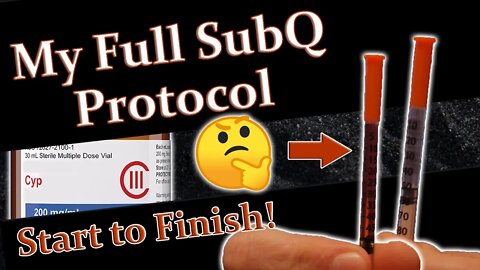 My Full SubQ TRT Protocol Start to Finish - Draw to Pin