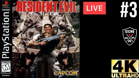 LIVE - AO VIVO - Resident Evil 1 1996 PS1 Parte 3 4K 60fps PT BR #residentevil1 #re1 #parte3