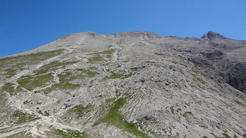 Climbing Sasso Piatto from Sella Pass