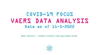 COVID-19 Vaccine | VAERS Data analysis Nov 2022