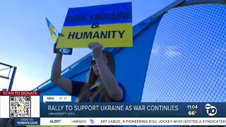 Rally in support of Ukraine as war against Russia continues