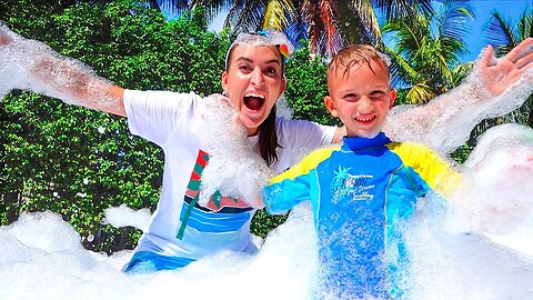 Vlad and Nikita have a bubble foam party