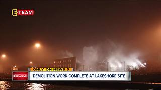 Cleanup work completed at FirstEnergy's Lakeshore Power Plant site after February implosion