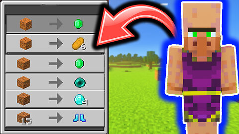 Minecraft but villagers have OP trades!