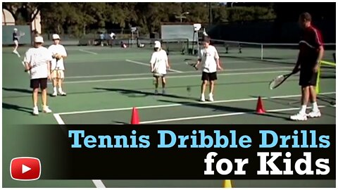 Teaching Kids How to Play Tennis - Dribble Drills - Coach Dick Gould (17 NCAA Championships)