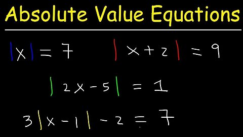 Absolute Value Equations 8th grade