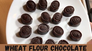Wheat Flour Birthday Chocolate/ How to make wheat flour milk chocolate/dark chocolate