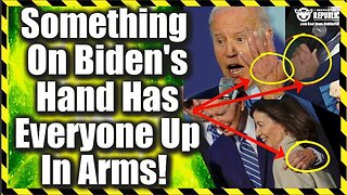 SOMETHING ON BIDEN’S HAND HAS EVERYONE UP IN ARMS!