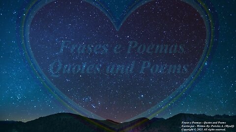 Quero te levar até as estrelas, vou dar meu coração, eu te amo! [Poesia] [Remake] [Frases e Poemas]