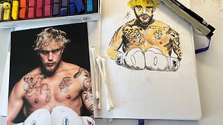 Speed Drawing - Jake Paul with Soft Pastels | Day #8 | Step By Step