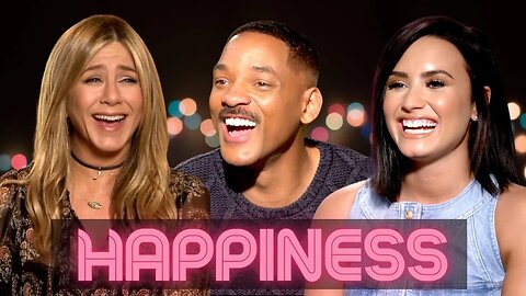 Celebrities guide to happiness - Will Smith, Jennifer Aniston, Demi Lovato, Michael Caine