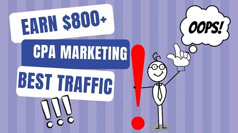 Best Paid Traffic For CPA Marketing, EARN $800+ Using THIS! CPA Marketing Tutorial, CPA Grip