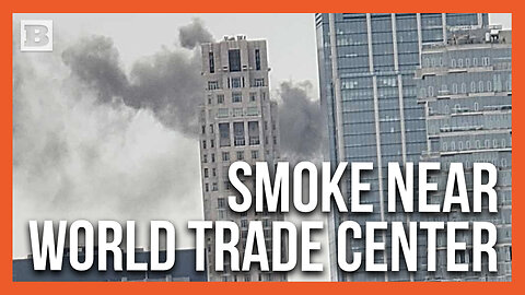 Smoke Rises from Lower Manhattan Near World Trade Center