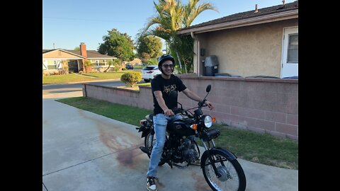 Teaching a Rookie How to Ride A Motorcycle in My Neighborhood