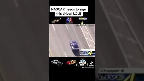 NASCAR Needs to sign this driver. LOL!