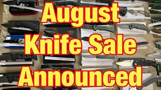 August Knife Sale Announced for Tuesday 16th @5pm Eastern time