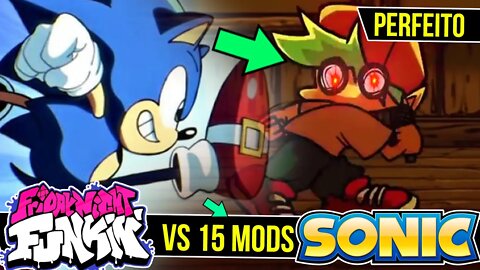 15 Mods EPICOS do Sonic no Friday Night Funkin | VS Sonic Smackdown