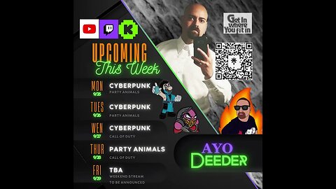 AyoDeeder Weekly Schedule #youtubeshorts #reel #reels #short #shorts #callofduty #cyberpunk2077