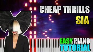 Cheap Thrills - Sia | Easy Piano tutorial
