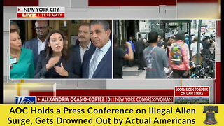 AOC Holds a Press Conference on Illegal Alien Surge, Gets Drowned Out by Actual Americans
