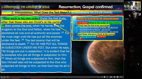 C-42 1st Cor. Chapter 15 (10/25/2023) Herron Islands Bible Study, The Resurrection part 2.
