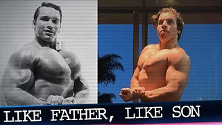 Arnold Schwarzenegger’s Son Strikes One of His Famous Poses