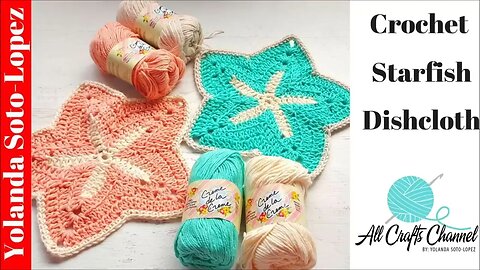 Crochet star fish dishcloth