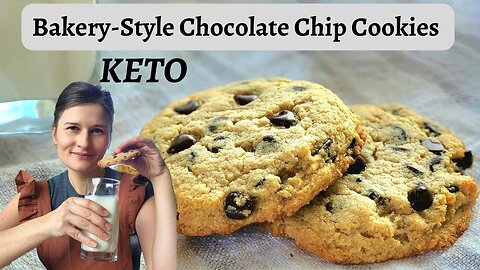Jumbo-size KETO Chocolate Chip Cookies - like fresh from the bakery!