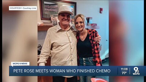 Breast cancer survivor gets surprise from Reds legend Pete Rose