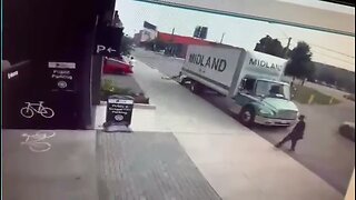 Thief Stealing From Truck In Toronto