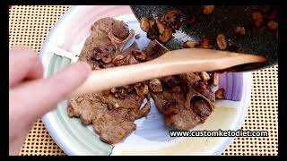 Keto Pork Steak with Garlic Butter and Mushroom