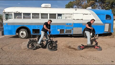 EUY Folding Ebike vs Varla Electric Scooter Shootout! Which One is Better In a RV?