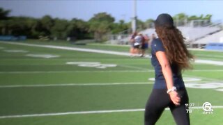 The woman leading Keiser football 's strength and conditioning programs