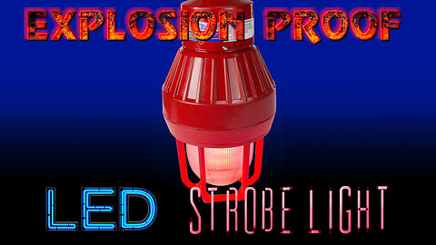 Explosion Proof LED Strobe Light in Red Housing