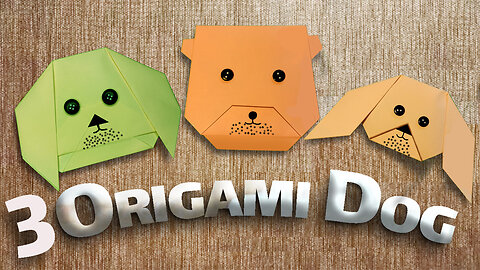 How to make paper origami Dog | Origami DOG easy | Origami DOG face DIY