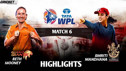 WOMEN PREMIERE LEAGUE 2023 ROYAL CHALLENGERS BANGALORE VS GUJRAT GAINTS MATCH 6 FULL HIGHLIGHTS