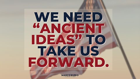Faith. Family. Community. These are the “ancient ideas” that made America great.
