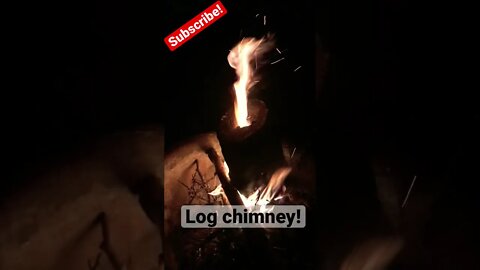 Epic Campfire! *Log Chimney*