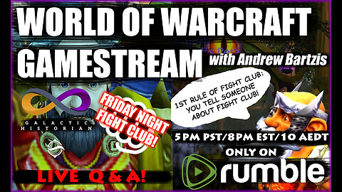 The race to Level 70! Gaming with Andrew Bartzis in World of Warcraft! Q&A in the chat (10/27/23)