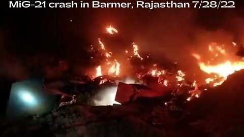 MiG 21 crash in Barmer, Rajasthan India