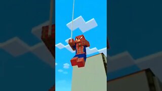 SPIDER MAN NO MINECRAFT 😱😱😱😱😱#spiderman #marvel #youtubeshorts #minecraftmemes #viral