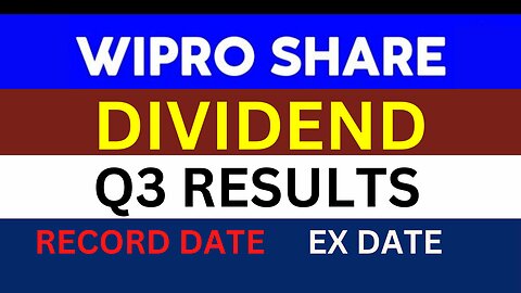 Wipro Q3 Result | WIPRO Dividend Declared | WIPRO share latest news | Wipro Share Analysis