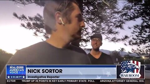 😮 Reporter Nick Sortor Caught off Guard by Stalker While Reporting on MAUI Missing Children on LIVE TV w/ Steve Bannon