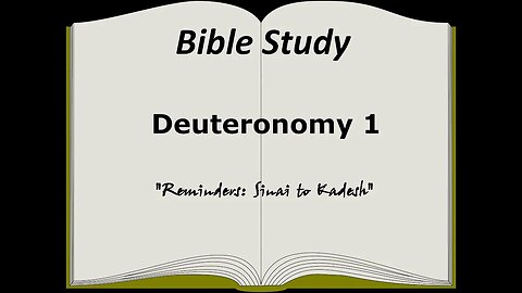 Deuteronomy 1 Bible Study