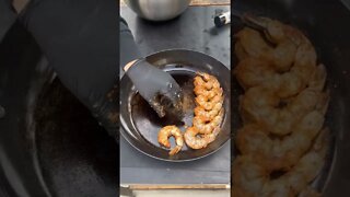 Garlic butter smoked shrimp