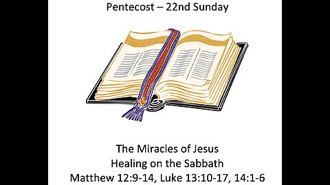 22-11-06 Sunday Elective - Miracles - Sabbath